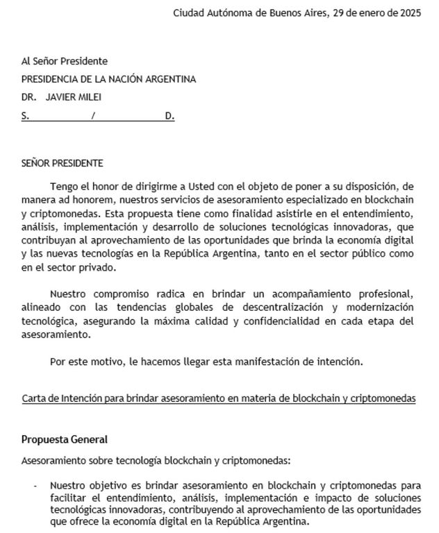$Libra. El borrador del acuerdo entre Javier Milei y Hayden Davis.