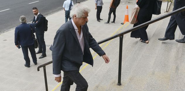 El gerente general de la AFA, Gustavo Lorenzo, al llegar a tribunales.