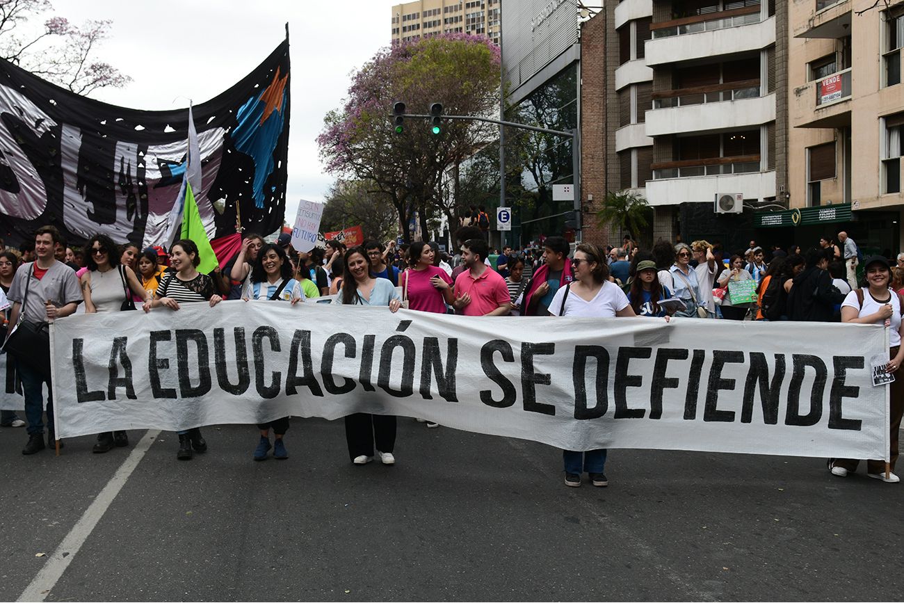Tercera marcha universitaria tras el veto de Javier Milei. 