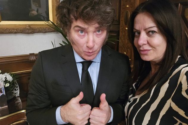 Javier Milei y Sandra Pettovello.