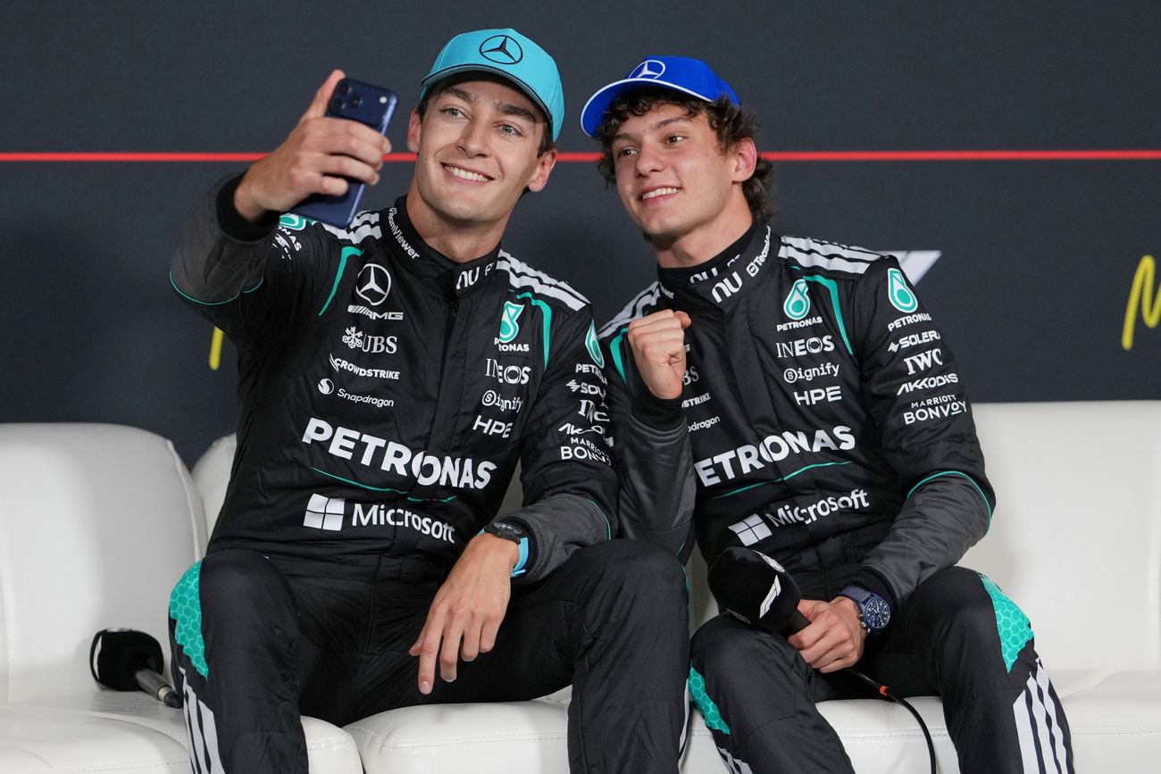 Los pilotos de Mercedes en el GP de Australia.