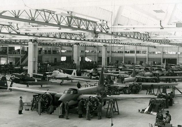 Imagen de la Fábrica Militar de Aviones, inaugurada en 1927.