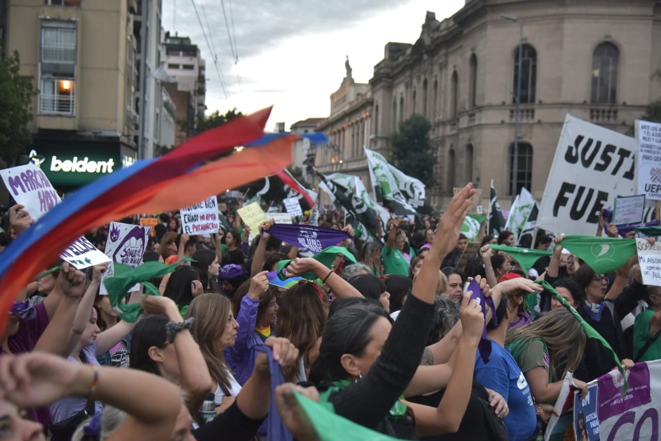 Marcha en Córdoba por el Día Internacional de la Mujer/8M en el 2025.