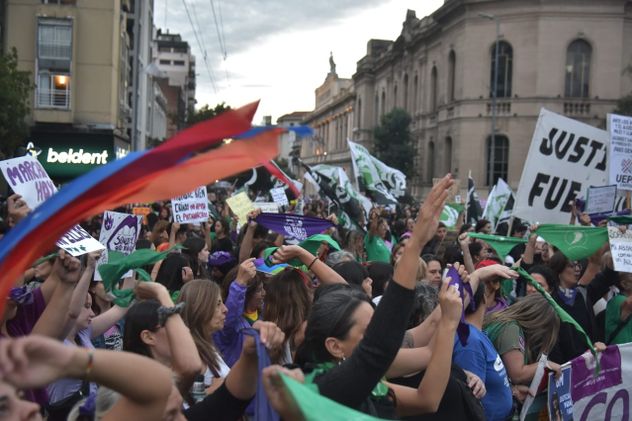 Marcha en Córdoba por el Día Internacional de la Mujer/8M en el 2025.