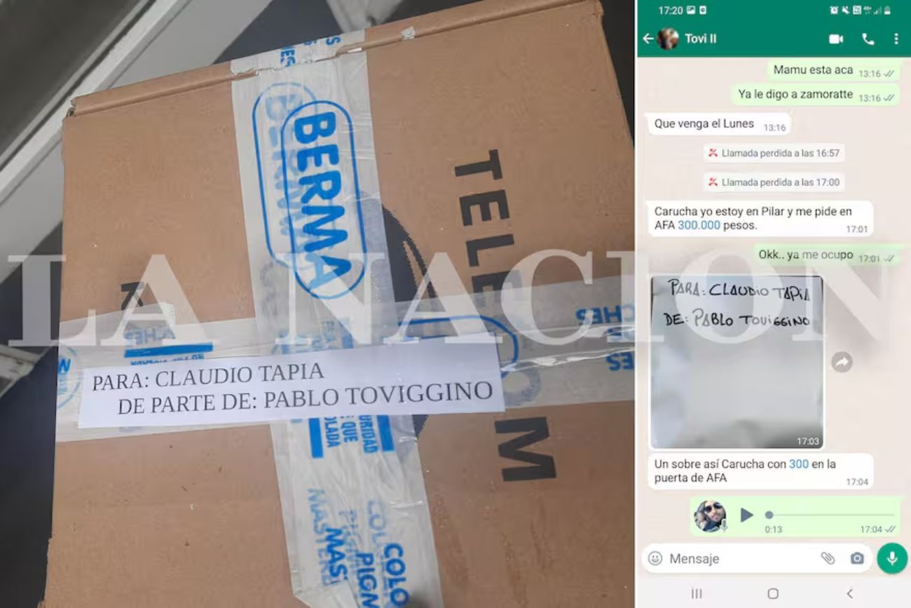 Investigan entregas de cajas y sobres con dólares para "Chiqui" Tapia en la sede de la AFA.
