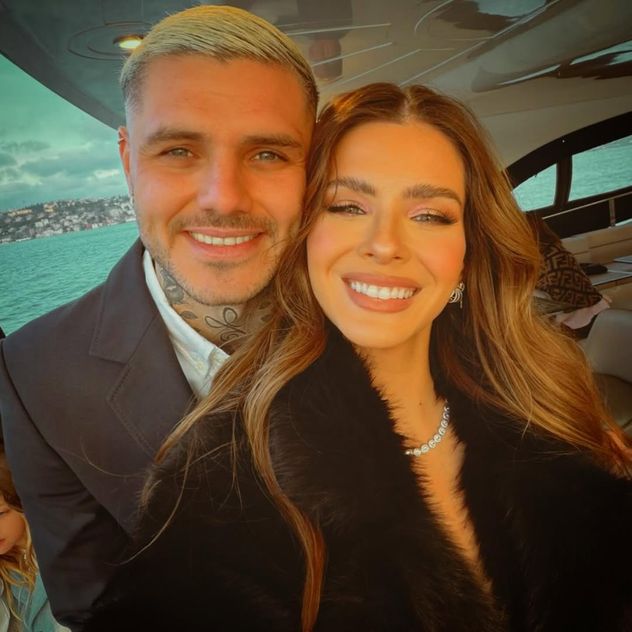 Mauro Icardi junto a la China Suárez. 