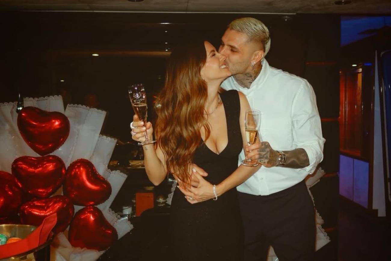China Suárez y Mauro Icardi, cariñosos en la celebración íntima por el 34° cumpleaños de la actriz. 