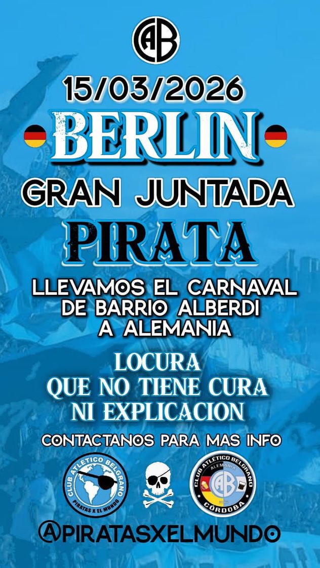 Reunión de piratas por el mundo en Berlín este domingo 13 de marzo.