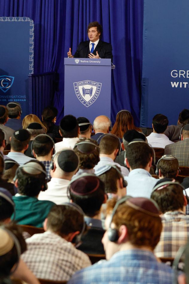 Javier Milei en Yeshiva University de EE.UU.