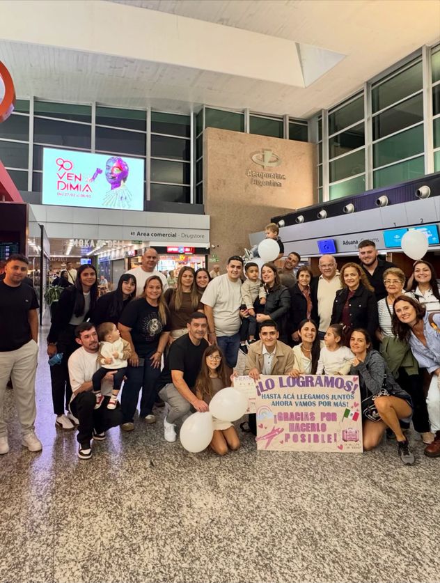 La familia de Francesca y su viaje a México el pasado domingo.