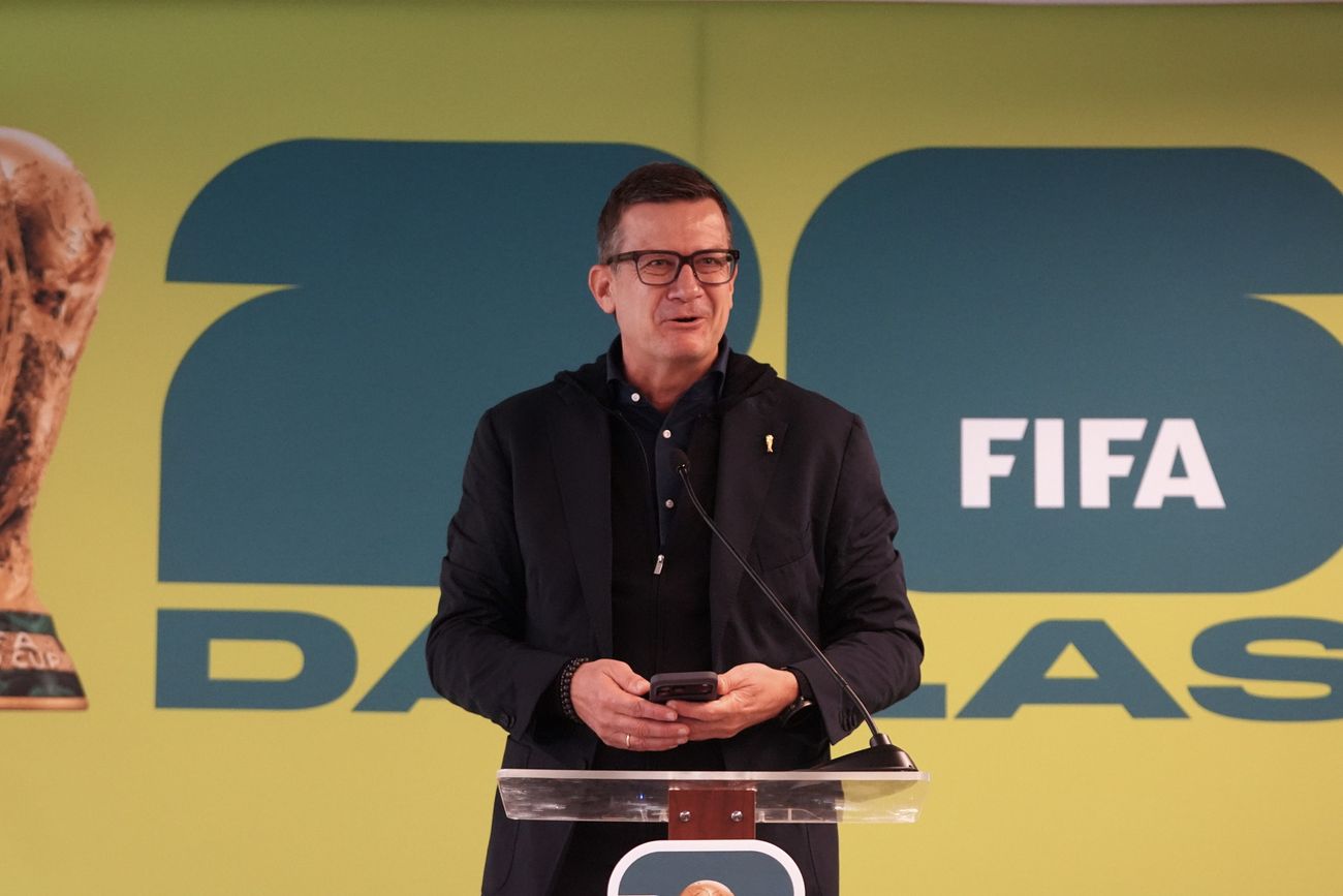 Heimo Schirgi, director de operaciones de la Fifa, hablando del Mundial en Dallas. 