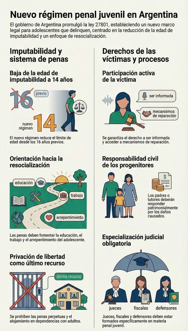 Nuevo régimen penal juvenil.