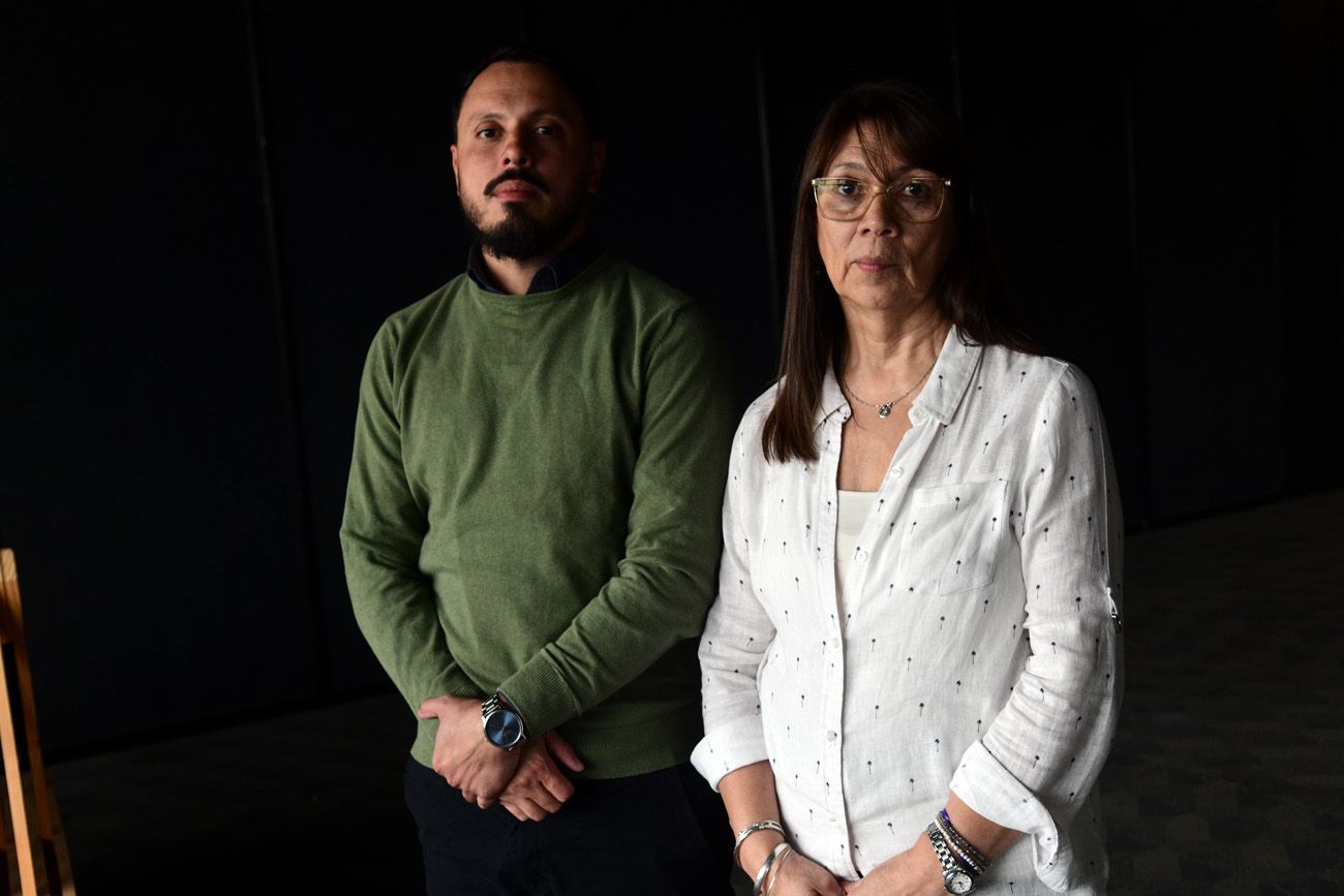 Lidia Franco y Nicolás Cáceres, mamá y hermano de Martín Cáceres. Se cumple un año del accidente que dejó a Martín en coma.