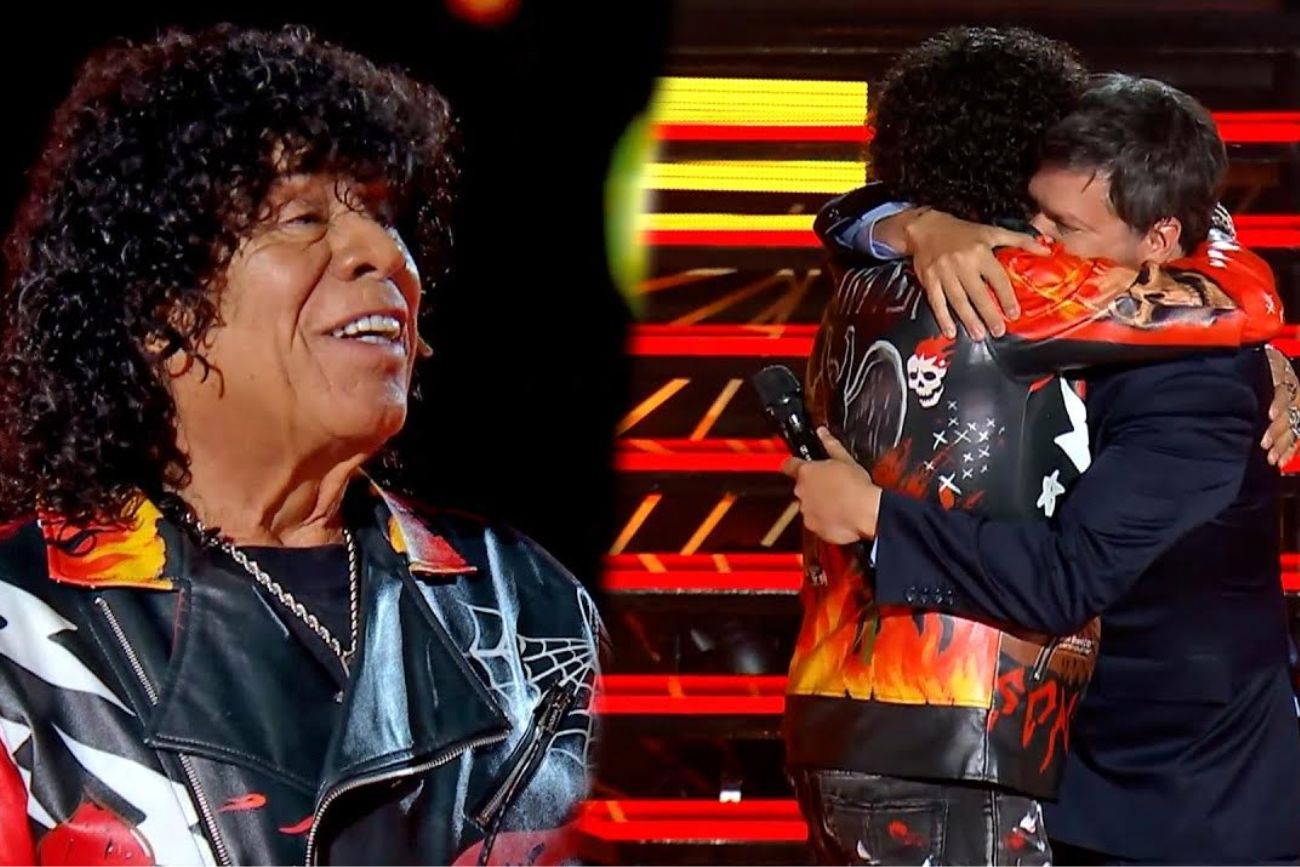 Carlos "la Mona" Jiménez se fundió en un abrazo con Guido Kaczka al entrar al estudio de "Es mi sueño". 