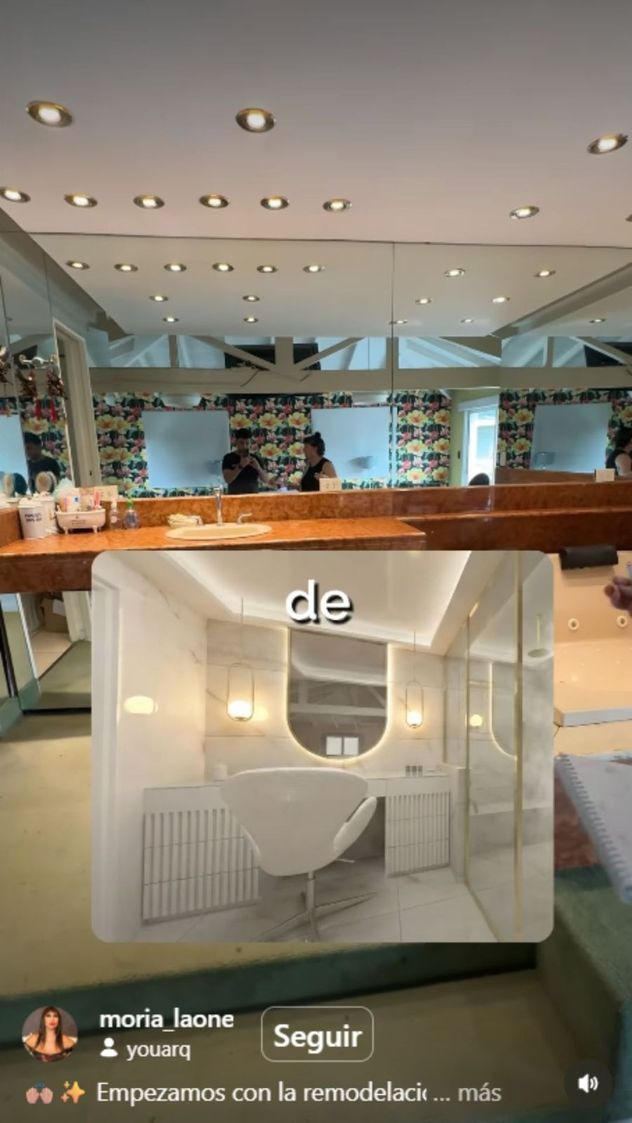 Moria Casán renovó su habitación en Parque Leloir: del estilo colorido al “total white” con un exclusivo sector de maquillaje.