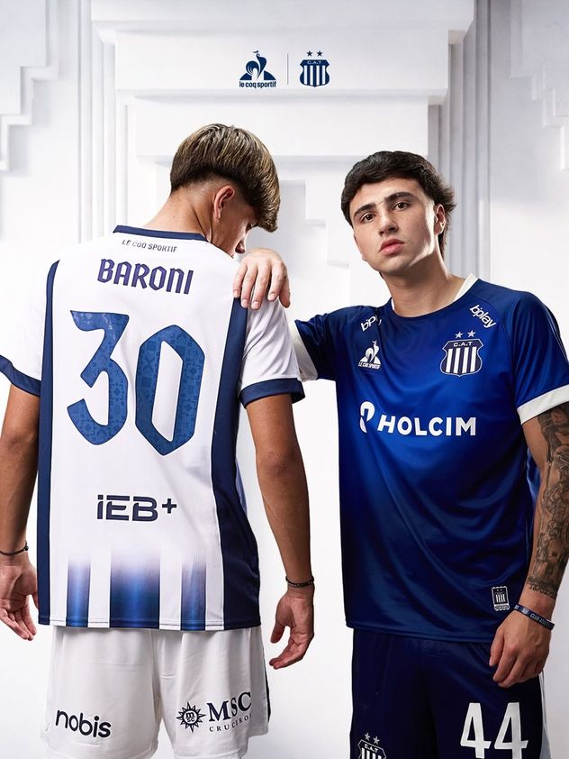 Las nuevas camisetas de Talleres.