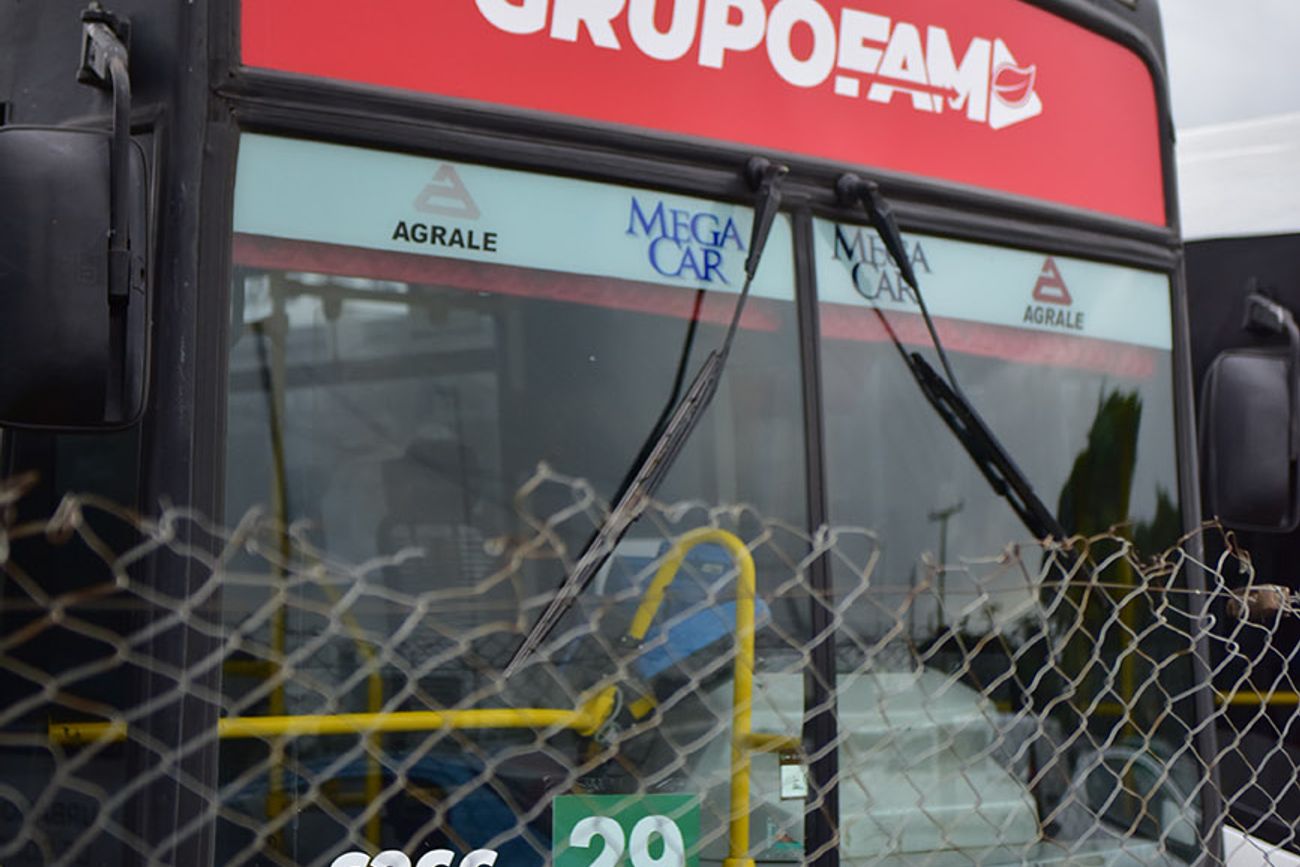 Conflicto transporte Urbano. Punta de Linea del Grupo Fam empresa de transporte de pasajeros.
