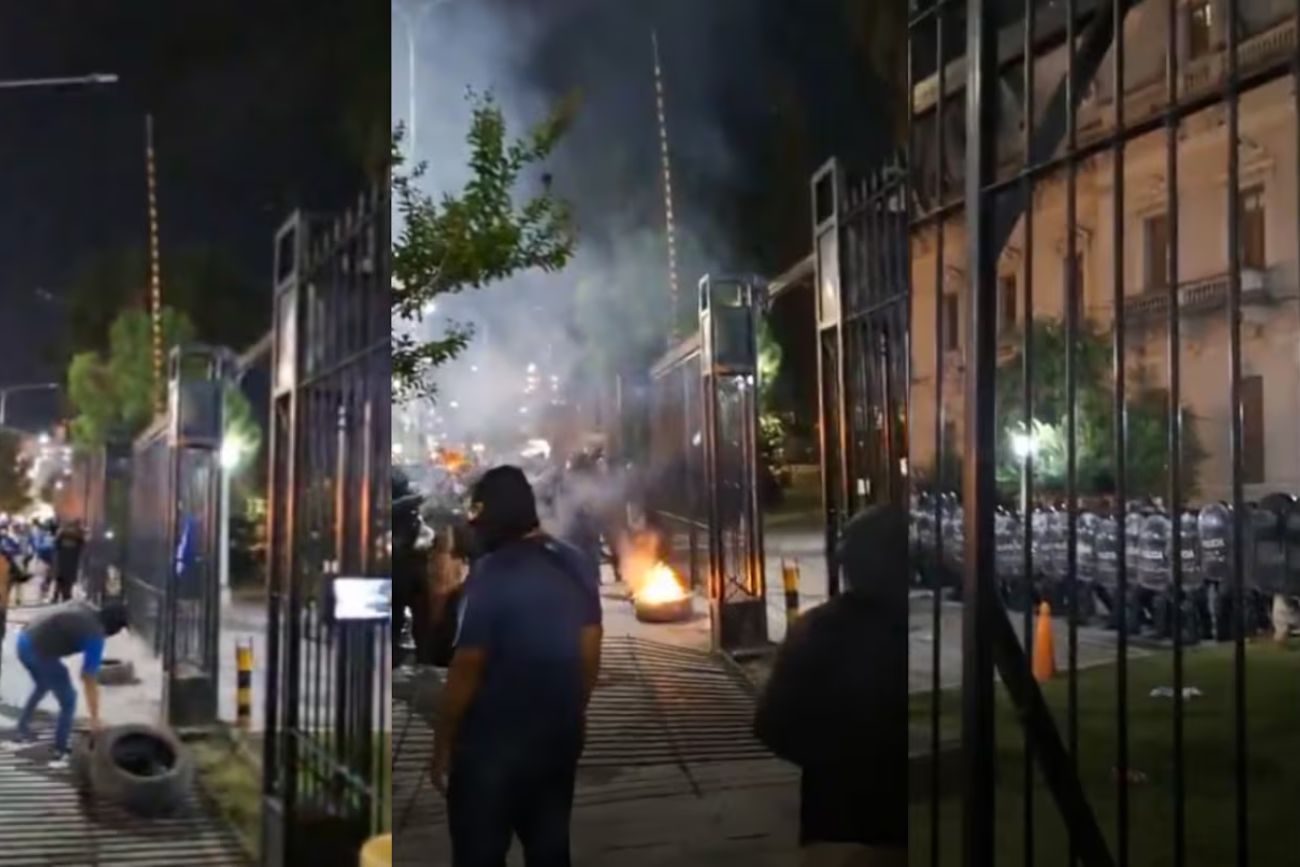 Protesta de policías en Jujuy: reclaman un aumento salarial del 50% y hubo incidentes frente a la Casa de Gobierno