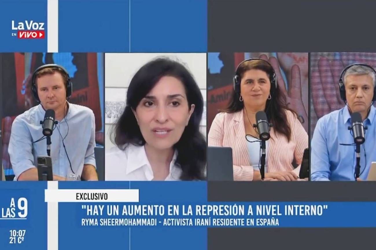 Ryma Sheermohammadi, activista internacional, analizó el impacto del conflicto en Medio Oriente y denunció que el régimen islámico profundizó la represión interna.