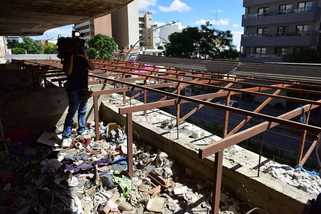 Así está la estructura dentro del edificio.