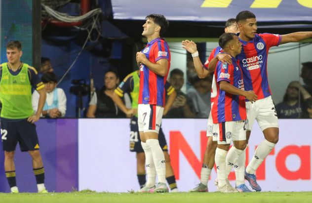 Gregorio Rodríguez, volante de San Lorenzo formado en Instituto, que marcó el empate en la Bombonera. 