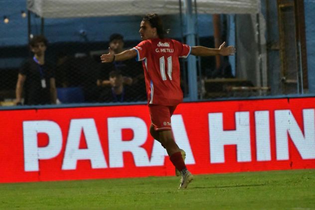Francisco González Metilli marcó el gol de Belgrano en Río Cuarto ante Estudiantes. (Tomy Fragueiro / La Voz)