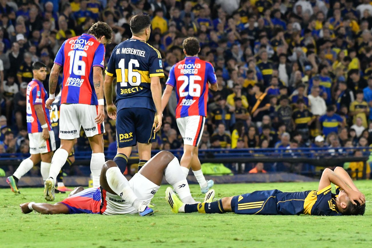 San Lorenzo en su partido ante Boca.