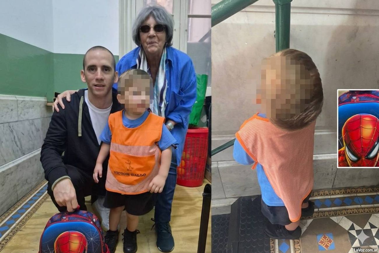 Nahuel Gallo llevó por primera vez a su hijo al jardín de infantes y su esposa lo mostró en redes sociales. 