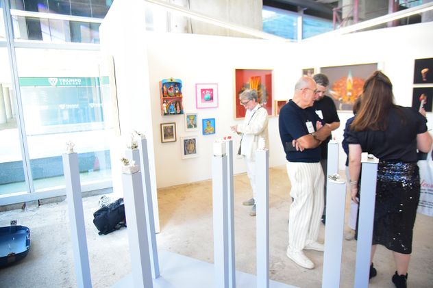 Inauguración de la feria Capital Muestra de arte en Capitalinas