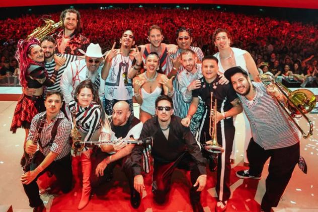 La Delio Valdez, luego de un show reciente y con la satisfacción del deber cumplido. 