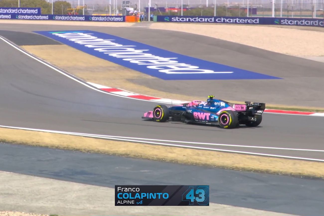 Franco Colapinto en el GP de China.