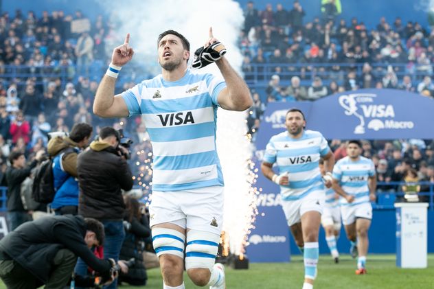 El cordobés Matías Alemanno vistiendo la camiseta de Los Pumas. 