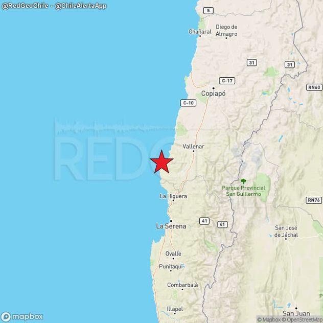 Potente sismo en Chile.
