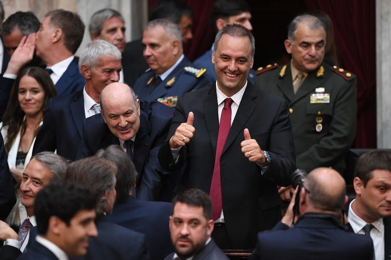 El jefe de Gabinete, Manuel Adorni, en la apertura de sesiones ordinarias (Foto: Comunicación Senado)