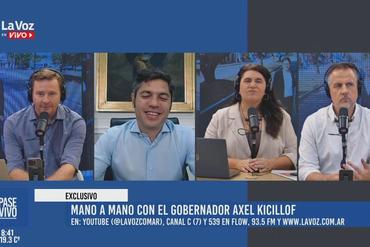 Axel Kicillof, en exclusiva con La Voz En Vivo.