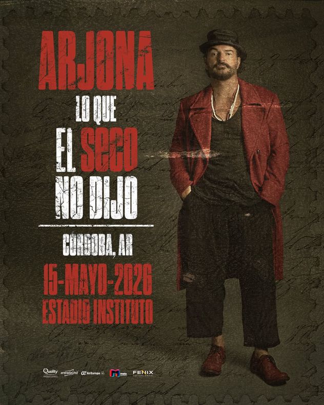 Ricardo Arjona regresa a Córdoba.