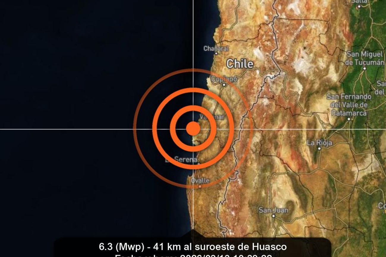 Potente sismo en Chile.