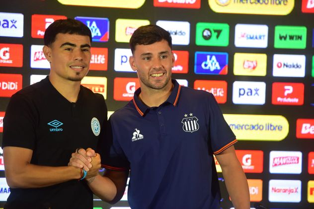 Zelarayán y Schott en la previa de Belgrano-Talleres.