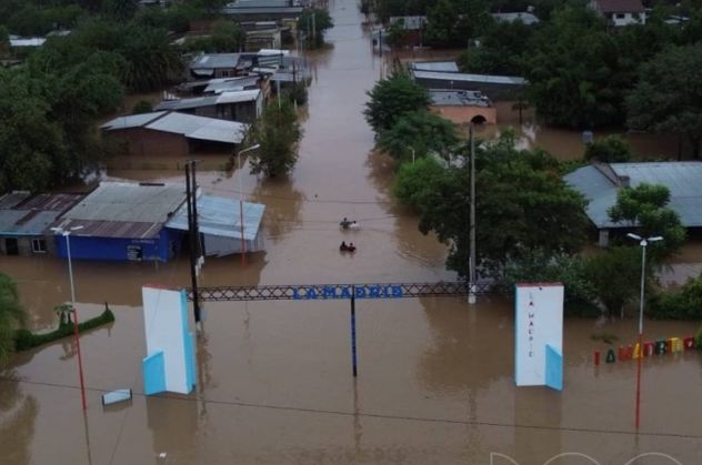 La Madrid bajo el agua. El drama de las inundaciones en Tucumán.