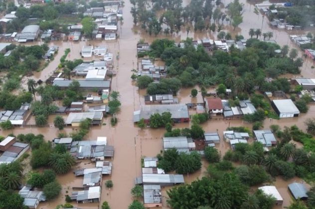 La Madrid bajo el agua. El drama de las inundaciones en Tucumán.