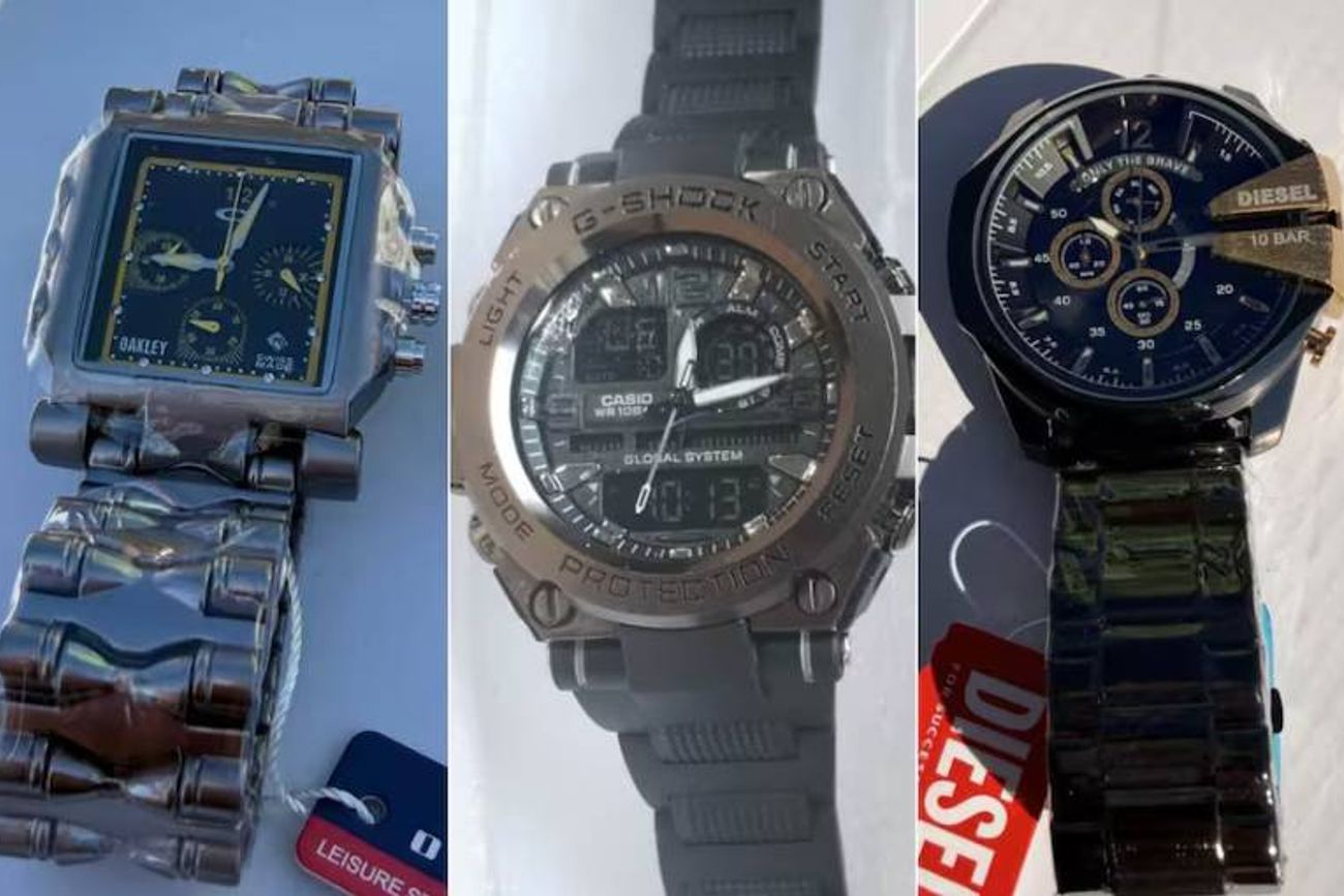 Los relojes truchos. (Arca/La Nación)