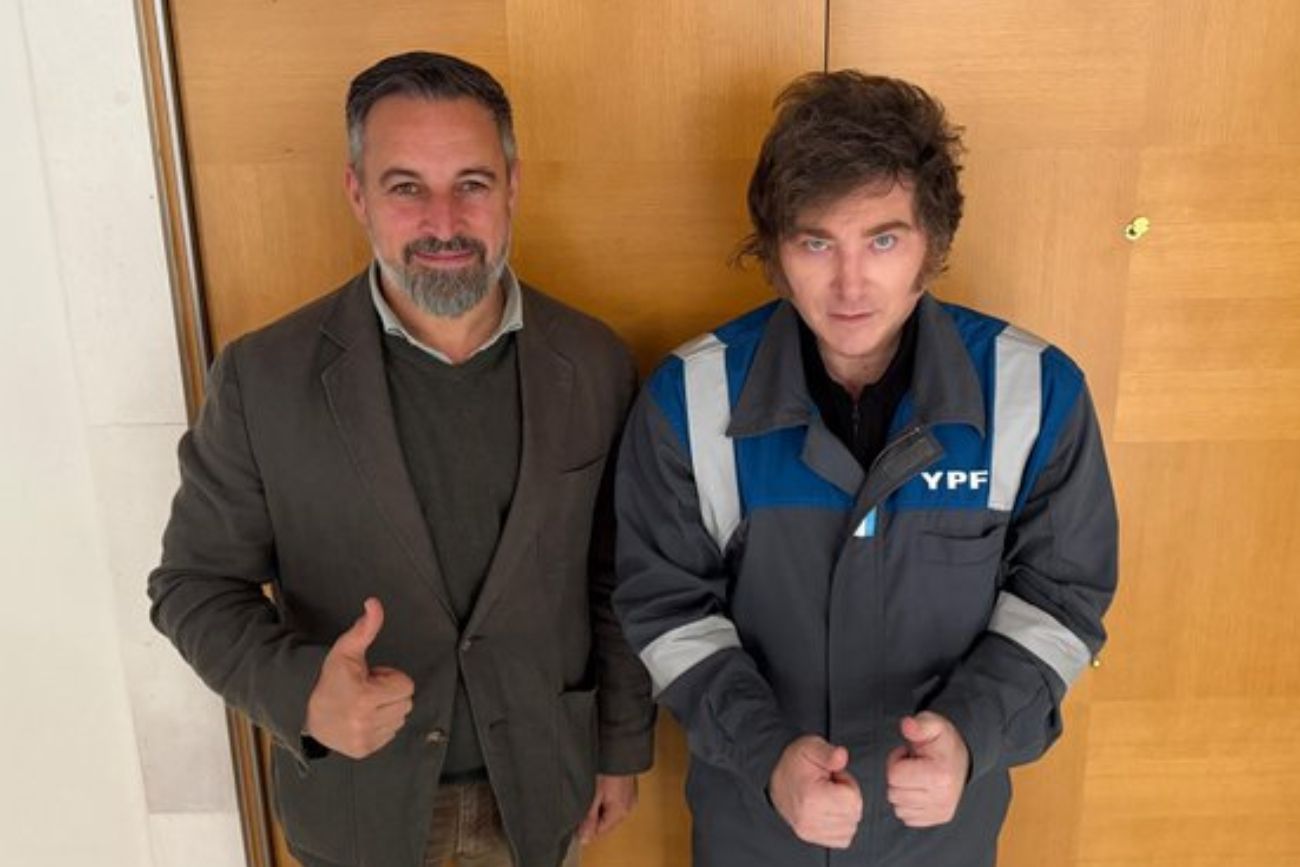 Santiago Abascal y Javier Milei (Oficina del Presidente).