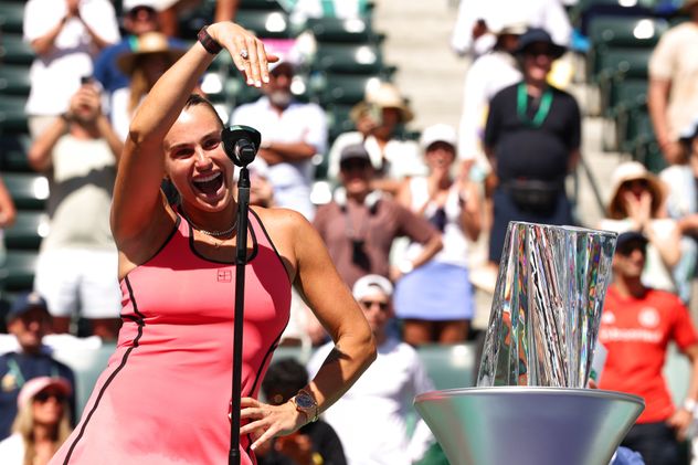 Aryna Sabalenka se consagró campeona en el Masters 1000 de Indian Wells.