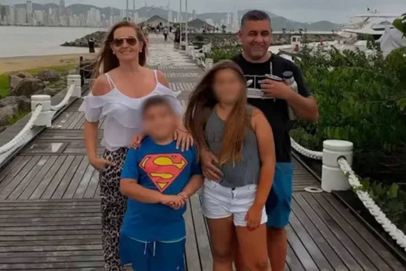 Tragedia. Gustavo Landra, su esposa Analía Heit y su hija Agostina Landra fallecieron producto del siniestro. (Infobae)
