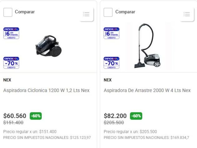 Aspiradoras en oferta: supermercados lanzan descuentos de hasta el 60%.