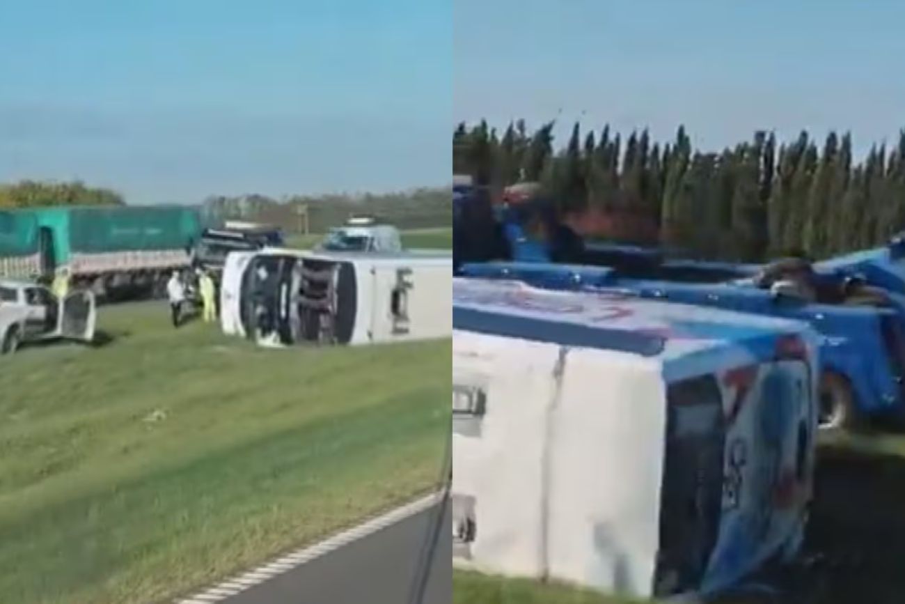 Volcó un colectivo en la ruta 9: 45 heridos tras un despiste en Gobernador Castro