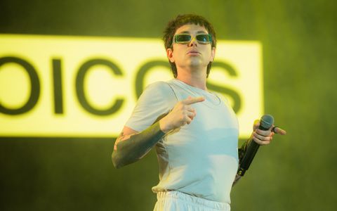 Paco Amoroso en el show de Ratones Paranoicos en Lollapalooza Argentina