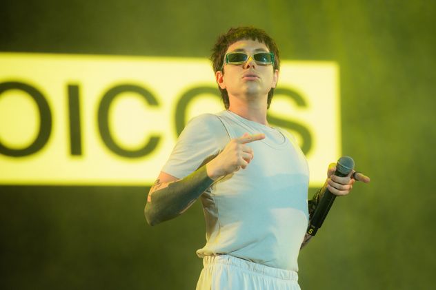 Paco Amoroso en el show de Ratones Paranoicos en Lollapalooza Argentina