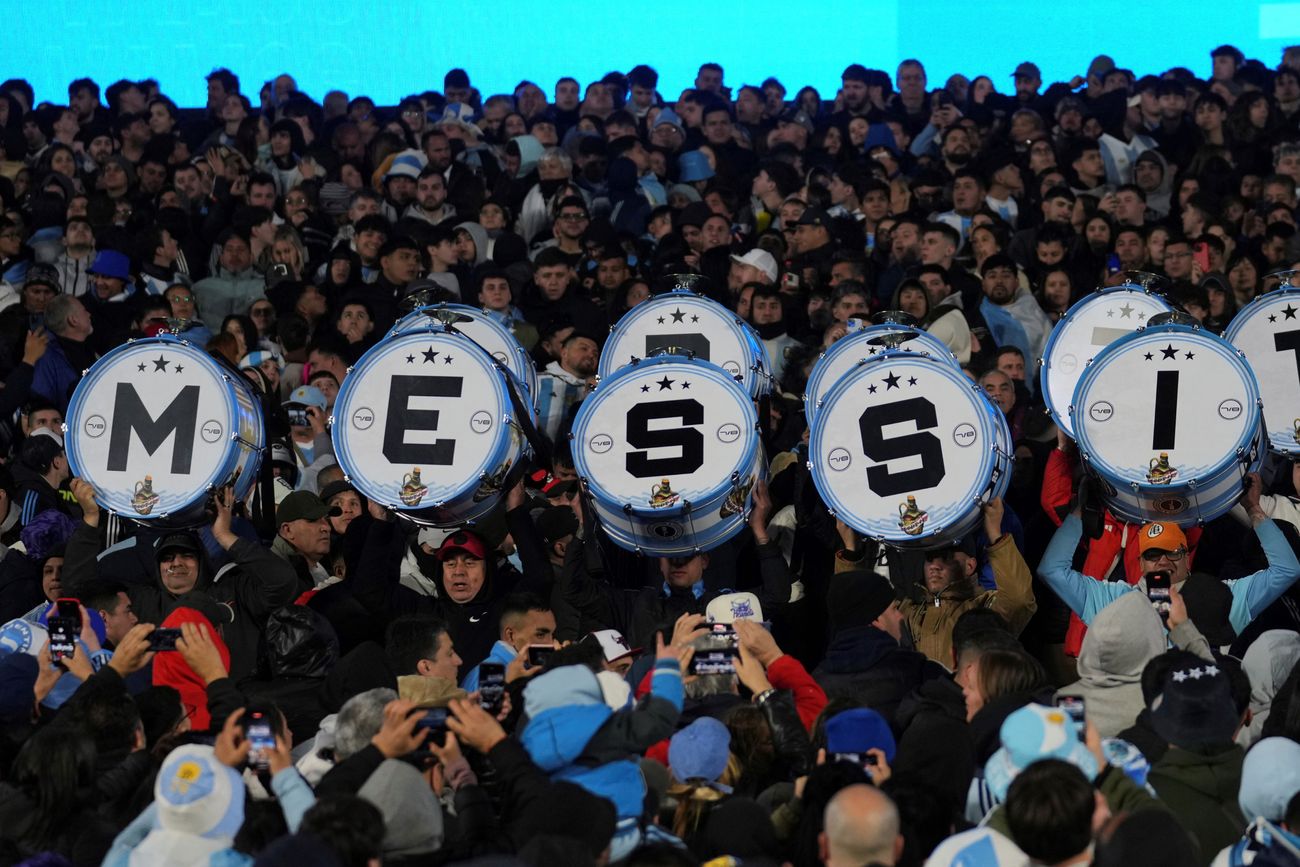 Messi en el Monumental de Buenos Aires. 