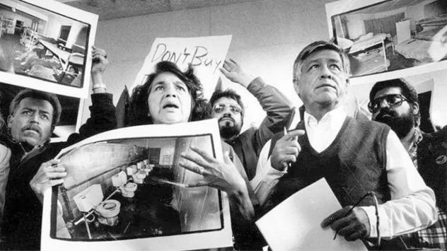 Dolores Huerta y César Chávez fueron compañeros de lucha.
